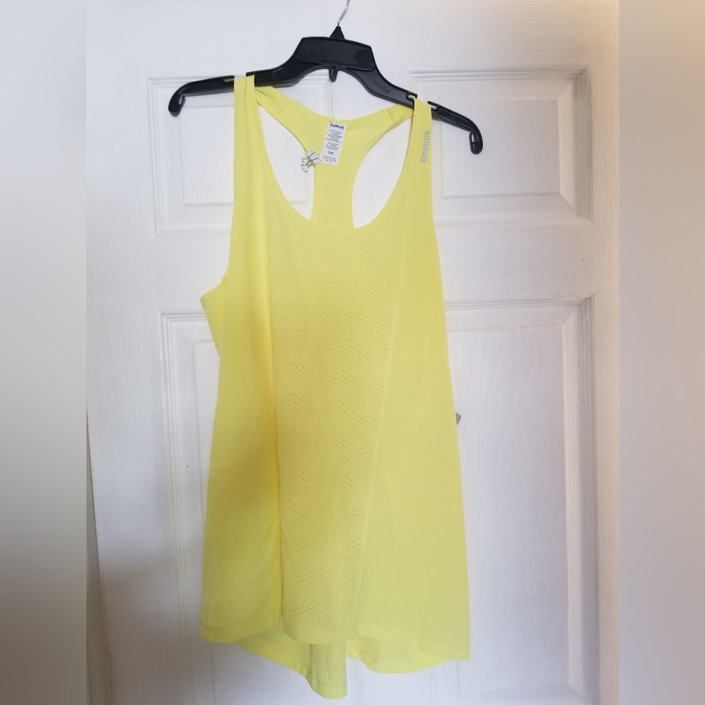 Reebok Women's Yellow Althetic Tank Top Size L - NWT